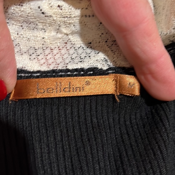 Belldini Stretchy Black Sweater with Lace Trim - Picture 7 of 7